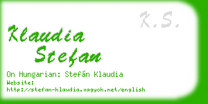klaudia stefan business card