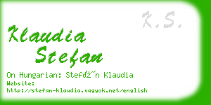 klaudia stefan business card